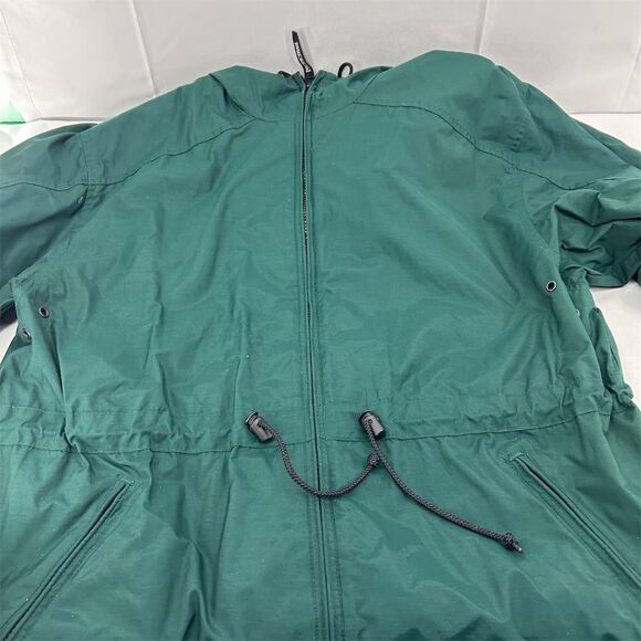 Pacific Trail Mens Green Windbreaker Jacket Size M Mid-Length Raincoat Lined - Picture 5 of 12
